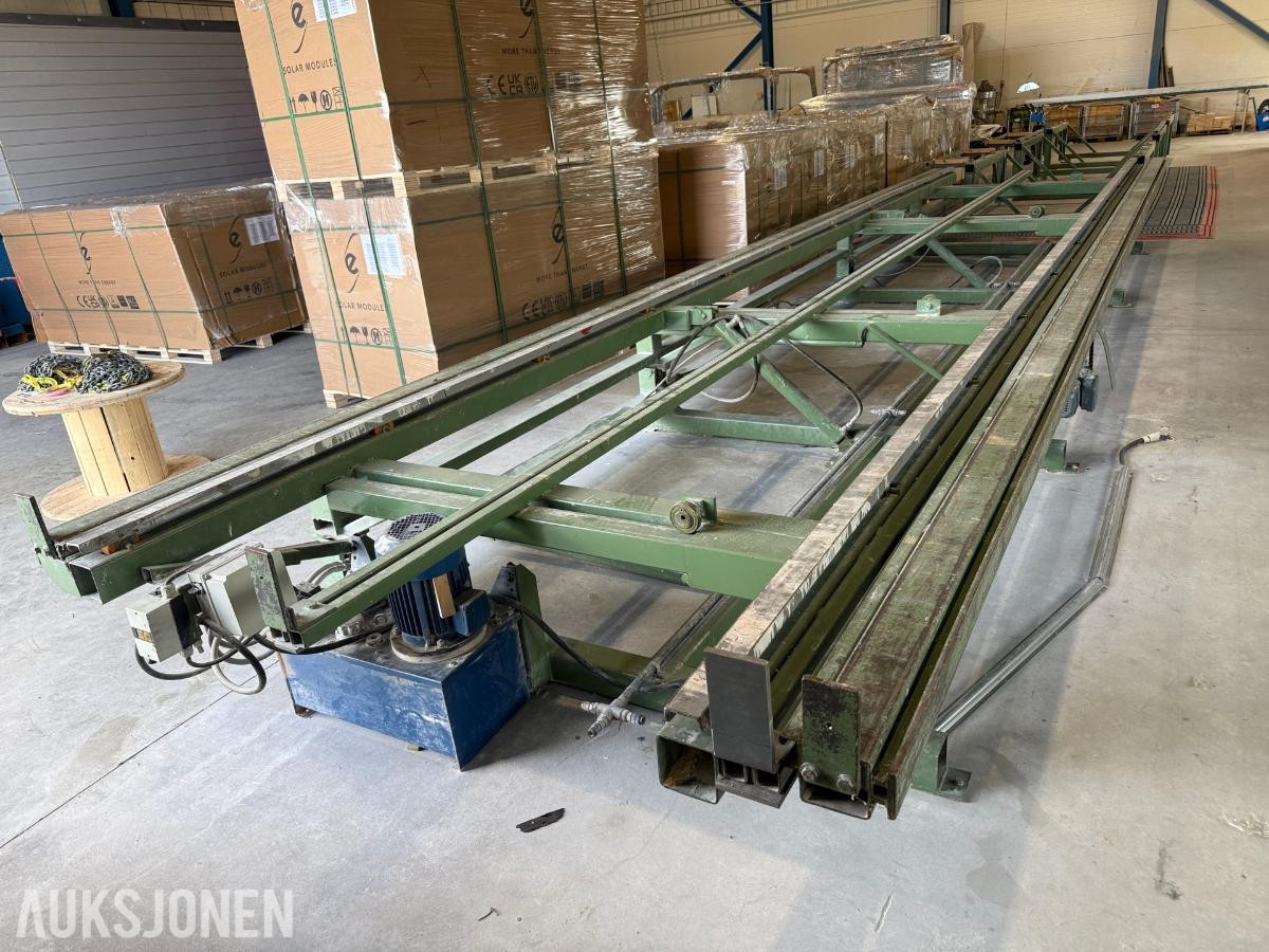 Hydraulisk butterfly-/vendeanlegg for veggelementer